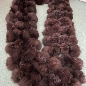 Luxurious Brown Fur Scarf